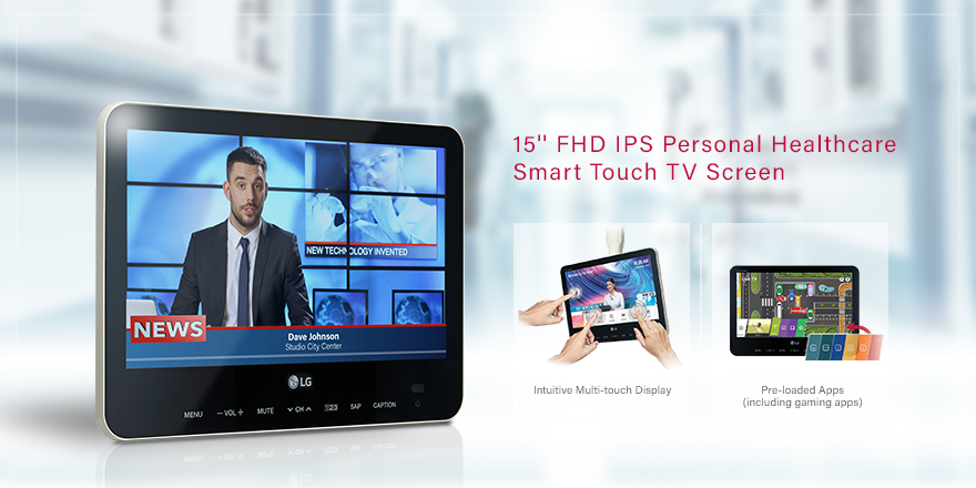 LG Hospital Grade Personal Smart Touch Screen TV Entertains, Engages and Educates Patients